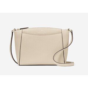 New Kate Spade Monica Pebbled Leather Crossbody Light Sand